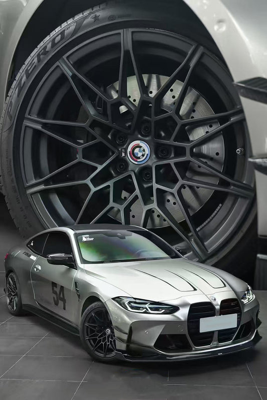 BMW M3 G80 G81 2021-ON & M4 G82 G83 2021-ON With Aftermarket Parts - Front Lip & Upper Lip Trim Replacement Pre-preg Carbon Fiberfrom Karbel Carbon