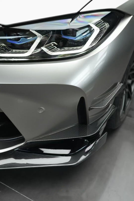 BMW M3 G80 G81 2021-ON & M4 G82 G83 2021-ON With Aftermarket Parts - Front Lip & Upper Lip Trim Replacement Pre-preg Carbon Fiberfrom Karbel Carbon