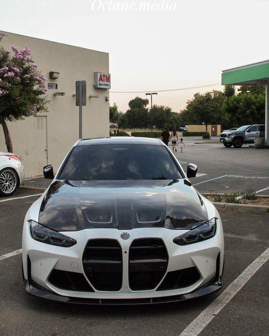 Karbel Carbon Dry Carbon Fiber Hood Bonnet & Front Bumper Nose Cover For BMW M3 G80 M4 G82 G83 2021-ON - Performance SpeedShop