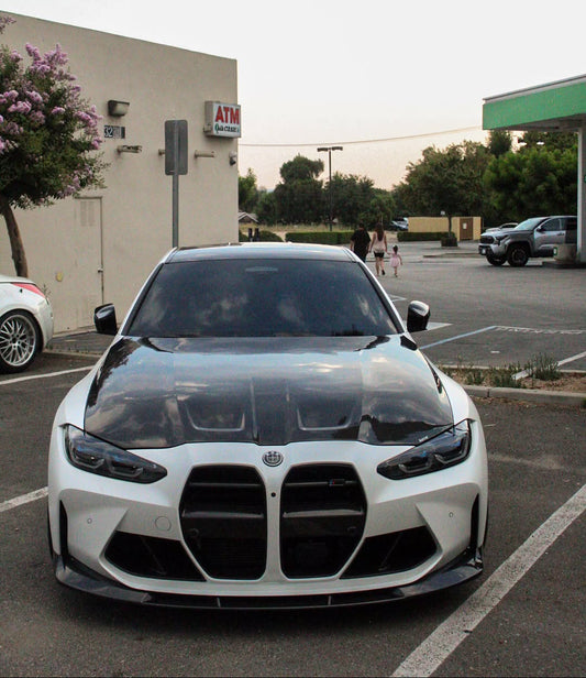 Karbel Carbon Dry Carbon Fiber Hood Bonnet & Front Bumper Nose Cover For BMW M3 G80 M4 G82 G83 2021-ON - Performance SpeedShop