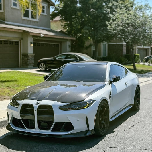 Karbel Carbon Dry Carbon Fiber Hood Bonnet & Front Bumper Nose Cover For BMW M3 G80 M4 G82 G83 2021-ON - Performance SpeedShop
