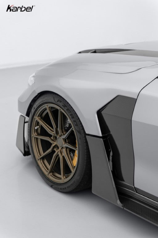 BMW M4 G82 G83 2021-ON with Aftermarket Parts - X Front Fenders Dry Pre-preg Carbon Fiber from Karbel Carbon