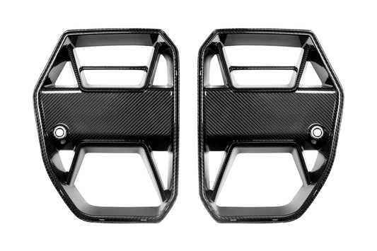 BMW M3 G80 G81 & M4 G82 G83 2021-ON (this grill can ONLY be installed on Karbel X Front Bumper) with Aftermarket Parts - X V1 Front Kidney Grill Dry Pre-preg Carbon Fiber from Karbel Carbon