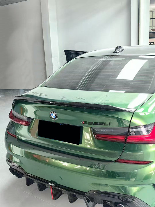BMW M3 G80 2021-ON & 3 Series 330i M340i G20 (Fits Both Pre-LCI & LCI) 2019-ON with Aftermarket Parts - V2 Style Rear Spoiler Carbon Fiber from Karbel Carbon