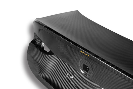 BMW M4 G82 2021-ON & 4 Series G22 430i M440i 2020-ON with Aftermarket Parts - X Rear Trunk Dry Pre-preg Carbon Fiber from Karbel Carbon