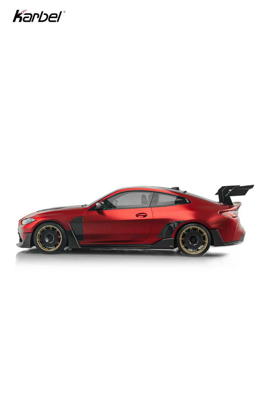 BMW M4 G82 2021-ON & 4 Series G22 430i M440i 2020-ON with Aftermarket Parts - X Rear Wing Dry Pre-preg Carbon Fiber from Karbel Carbon