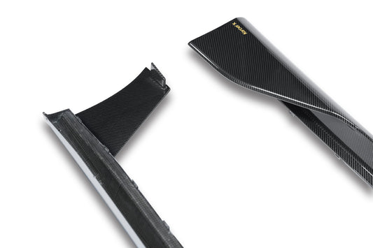 BMW M4 G82 G83 2021-ON with Aftermarket Parts - X Side Skirts Dry Pre-preg Carbon Fiber from Karbel Carbon