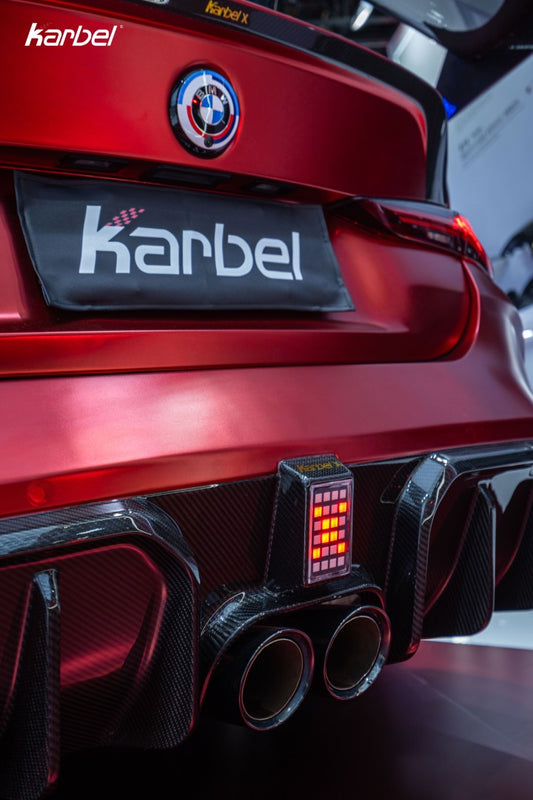 BMW M4 G82 2021-ON & 4 Series G22 430i M440i 2020-ON with Aftermarket Parts - X Rear Trunk Dry Pre-preg Carbon Fiber from Karbel Carbon