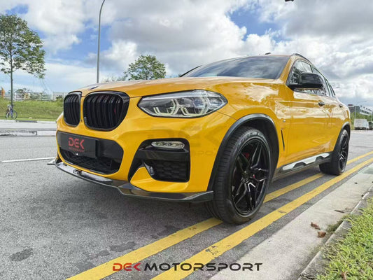 BMW X3 (with M-package bumper) G01 Pre-LCI 2019-2021 & X4 (with M-package bumper) G02 Pre-LCI 2019 2020 2021with Aftermarket Parts - Front Lip Pre-preg Carbon Fiber from Karbel Carbon