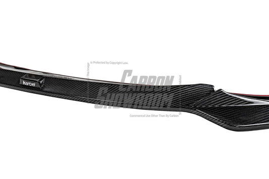 BMW X3 (with M-package bumper) G01 Pre-LCI 2019-2021 & X4 (with M-package bumper) G02 Pre-LCI 2019 2020 2021 with Aftermarket Parts - Front Lip Pre-preg Carbon Fiber from Karbel Carbon