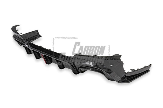 BMW X4 G02 Pre-LCI 2019 2020 2021 with Aftermarket Parts - Rear Diffuser & Canards Pre-preg Carbon Fiber from Karbel Carbon