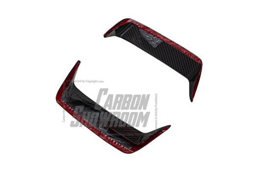 BMW X3M X3MC F97 Pre-LCI 2019 2020 2021 & X4M X4MC F98 Pre-LCI 2019 2020 2021 with Aftermarket Parts - Upper Valences Top & Side Trim Pre-preg Carbon Fiber from Karbel Carbon