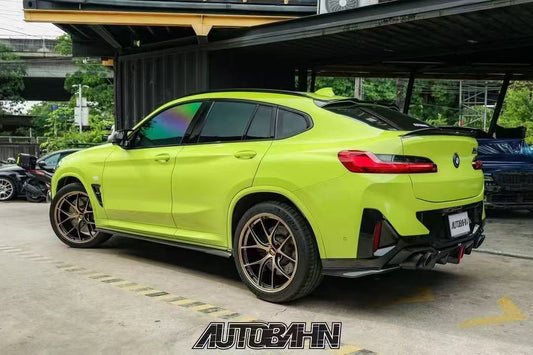 BMW X4M X4MC F98 (Fits Both Pre-LCI & LCI) 2019 2020 2021 2022 2023 2024 & X4 G02 (Fits Both Pre-LCI & LCI) 2019 2020 2021 2022 2023 2024 with Aftermarket Parts - Rear Roof Spoiler Pre-preg Carbon Fiber from Karbel Carbon