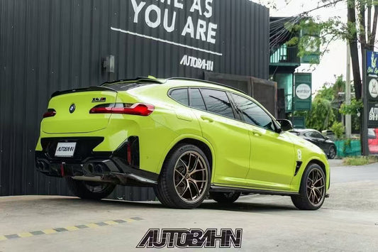 BMW X4M X4MC F98 (Fits Both Pre-LCI & LCI) 2019 2020 2021 2022 2023 2024 & X4 G02 (Fits Both Pre-LCI & LCI) 2019 2020 2021 2022 2023 2024 with Aftermarket Parts - Rear Roof Spoiler Pre-preg Carbon Fiber from Karbel Carbon