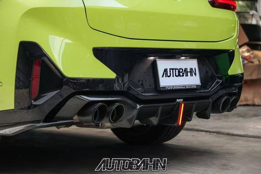 BMW X4M X4MC F98 LCI 2022-ON with Aftermarket Parts - Rear Diffuser & Canards Pre-preg Carbon Fiber from Karbel Carbon