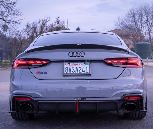 Karbel Dry Carbon Fiber Rear Spoiler Ver.1 For Audi Audi RS5 & S5 A5 S-Line & A5 B9 B9.5 2017-Early 2025 4 Door Sedan