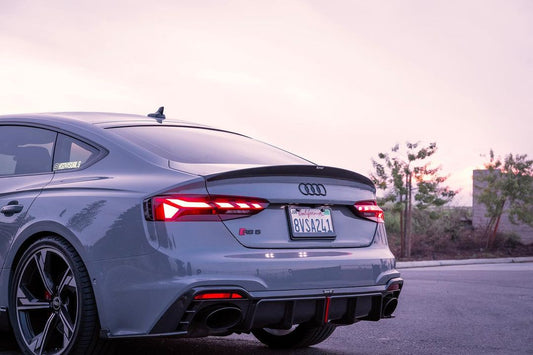 Karbel Dry Carbon Fiber Rear Spoiler Ver.1 For Audi Audi RS5 & S5 A5 S-Line & A5 B9 B9.5 2017-Early 2025 4 Door Sedan