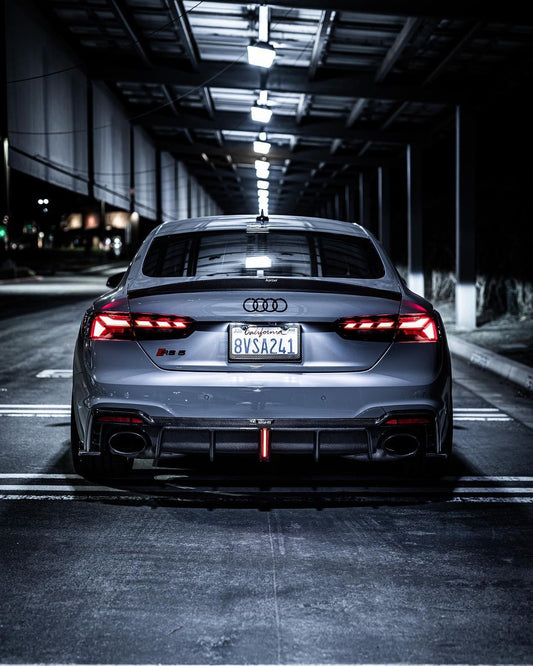 Karbel Carbon V1 Rear Lip Spoiler for Audi RS5 S5 A5 B9 B9.5 2017-Early 2025 Sedan Sportback Dry Pre-preg Carbon Fiber