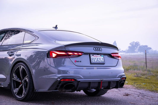 Karbel Carbon V1 Rear Lip Spoiler for Audi RS5 S5 A5 B9 B9.5 2017-Early 2025 Sedan Sportback Dry Pre-preg Carbon Fiber
