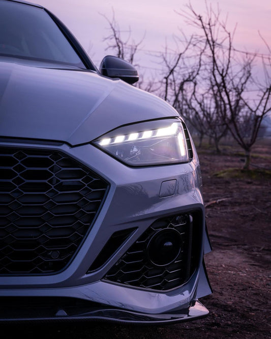 Karbel Carbon Dry Carbon Fiber Front Bumper Canards For Audi RS5 B9.5 2020-2025