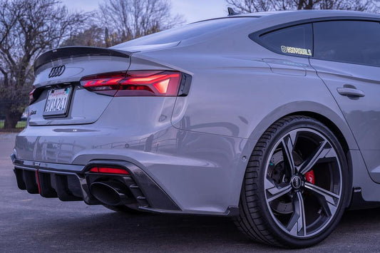 Karbel Carbon V1 Rear Lip Spoiler for Audi RS5 S5 A5 B9 B9.5 2017-Early 2025 Sedan Sportback Dry Pre-preg Carbon Fiber