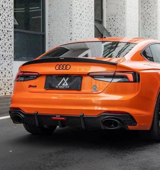 Karbel Carbon V1 Rear Lip Spoiler for Audi RS5 S5 A5 B9 B9.5 2017-Early 2025 Sedan Sportback Dry Pre-preg Carbon Fiber