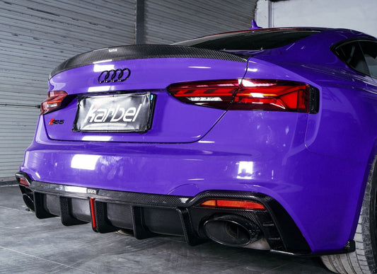 Karbel Carbon Rear Diffuser for Audi RS5 B9.5 2020-2025 Dry Pre-preg Carbon Fiber