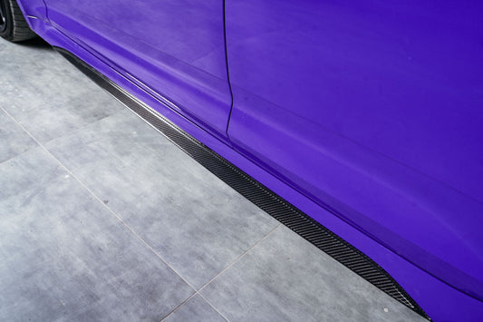 Karbel Carbon Dry Carbon Fiber Side Skirt Overlay Trim & Extension Trim For Audi RS5 B9.5 2020-2025