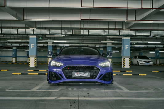 Audi RS5 S5 A5 B9 B9.5 2017-ON with Aftermarket Parts - Eyebrows Eyelids Pre-preg Carbon Fiber from Karbel Carbon