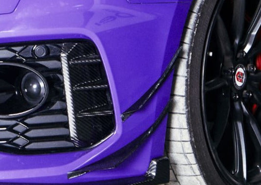 Karbel Carbon Dry Carbon Fiber Front Bumper Canards For Audi RS5 B9.5 2020-2025