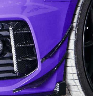 Karbel Carbon Front Bumper Canards for Audi RS5 B9.5 2020-2025 Dry Pre-preg Carbon Fiber