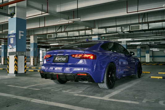 Karbel Carbon V1 Rear Lip Spoiler for Audi RS5 S5 A5 B9 B9.5 2017-Early 2025 Sedan Sportback Dry Pre-preg Carbon Fiber