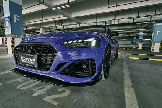 Audi RS5 S5 A5 B9 B9.5 2017-ON with Aftermarket Parts - Eyebrows Eyelids Pre-preg Carbon Fiber from Karbel Carbon