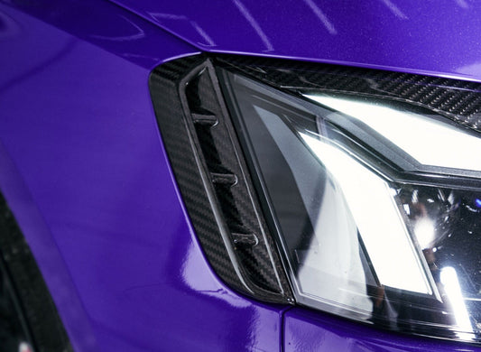 Karbel Carbon Dry Carbon Fiber Head Light Trim For Audi RS5 B9.5 2020-2025