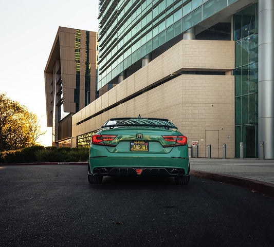Honda Accord 10th 10.5th Gen 2018-2022 with Aftermarket Parts - V2 Style Rear Spoiler ABS from Yofer USA