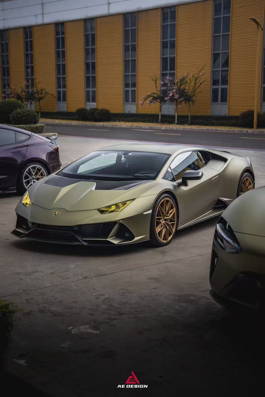 Lamborghini Huracan LP580 LP610 Evo RWD AWD Tecnica Performante 2015 2016 2017 2018 2019 2020 2021 2022 2023 2024 with Aftermarket Parts - Hood Dry Pre-preg Carbon Fiber from ArmorExtend