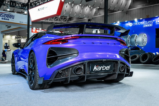 Lotus Emira 3.6 V6 2.0 Four-cylinder 2022-ON with Aftermarket Parts - Pre-preg Carbon Fiber Rear Spoiler Wing from Karbel Carbon