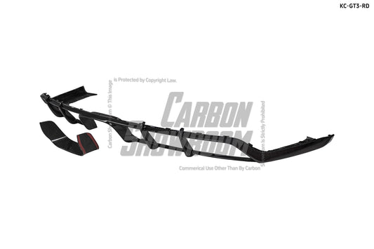 Porsche 911 991.2 GT3 2018 2019 with Aftermarket Parts - Rear Diffuser Pre-preg Carbon Fiber from Karbel Carbon