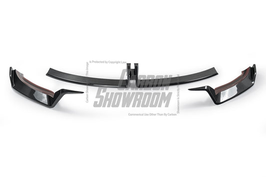 Tesla Model 3 Highland 2024-ON with Aftermarket Parts - Front Lip Dry Pre-preg Carbon Fiber/FRP from Karbel Carbon