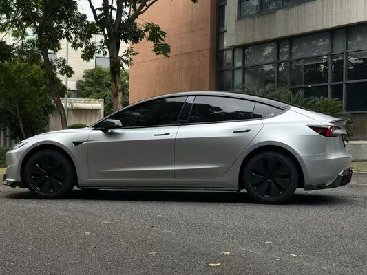 Tesla Model 3 Highland / Performance 2024-ON with Aftermarket Parts - V2 Style Rear Spoiler Dry Pre-preg Carbon Fiber/FRP from Karbel Carbon