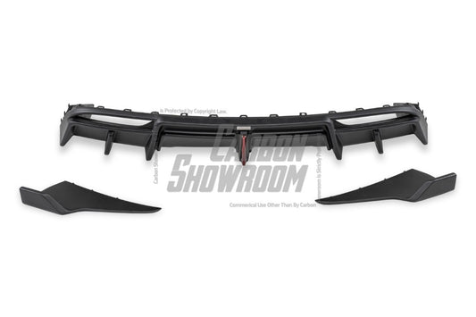 Tesla Model 3 Highland / Performance 2024-ON with Aftermarket Parts - With Light Style Rear Diffuser & Canards Dry Pre-preg Carbon Fiber/FRP from Karbel Carbon