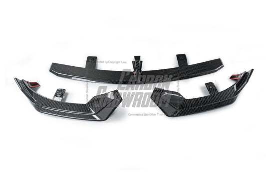Tesla Model 3 Highland Performance 2024-ON with Aftermarket Parts - Front Lip Pre-preg Carbon Fiber/FRP from Karbel Carbon