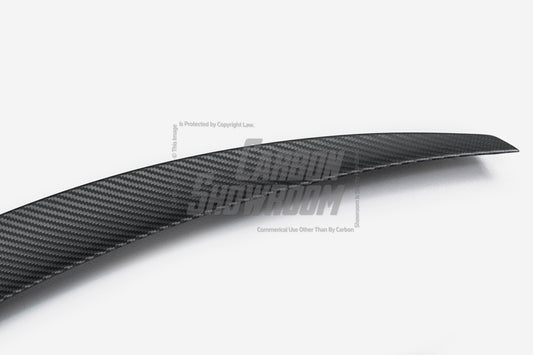 Tesla Model 3/P 2017-2023 with Aftermarket Parts - Rear Spoiler Pre-preg Carbon Fiber from Karbel Carbon
