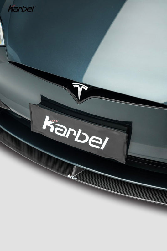 Tesla Model S 3rd Gen Late 2021-ON with Aftermarket Parts - Front Lip Dry Pre-preg Carbon Fiber from Karbel Carbon