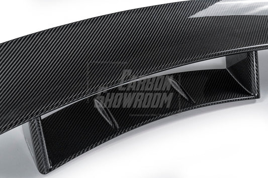Tesla Model S 3rd Gen Late 2021-ON with Aftermarket Parts - Rear Wing Dry Pre-preg Carbon Fiber from Karbel Carbon