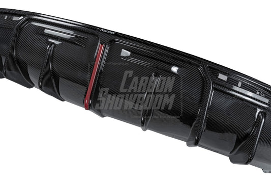 Tesla Model Y 2020-ON with Aftermarket Parts - Rear Diffuser Pre-preg Carbon Fiber from Karbel Carbon