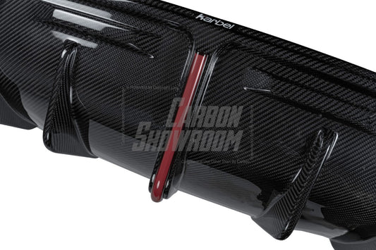 Tesla Model Y 2020-ON with Aftermarket Parts - Rear Diffuser Pre-preg Carbon Fiber from Karbel Carbon