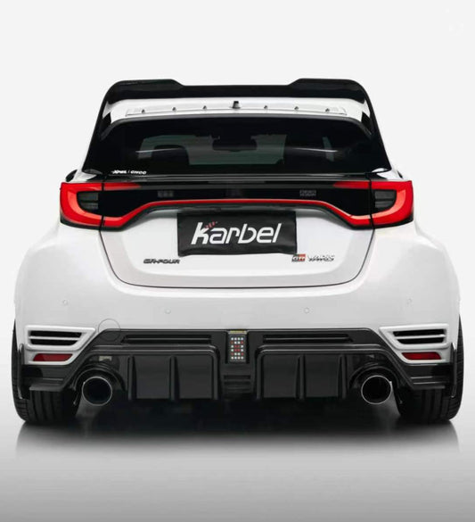 Toyota GR Yaris GXPA16 (Both Fits Pre-Facelift & Facelift) 2020-ON with Aftermarket Parts - X Rear Diffuser Dry Pre-preg Carbon Fiber from Karbel Carbon