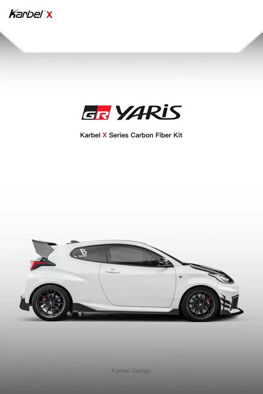 Toyota GR Yaris GXPA16 (Both Fits Pre-Facelift & Facelift) 2020-ON with Aftermarket Parts - X Roof Spoiler Wing Dry Pre-preg Carbon Fiber from Karbel Carbon