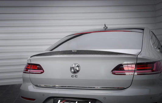 Volkswagen Arteon SE R-LINE & SEL Premium R-LINE 4MOTION 2019 2020 2021 2022 2023 with Aftermarket Parts - Rear Lip Spoiler Dry Pre-preg Carbon Fiber from Karbel Carbon